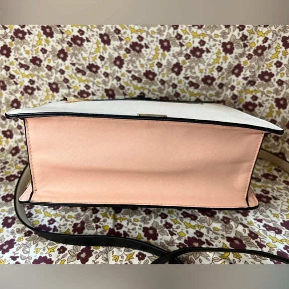 ALDO AnnieBrook Flap Satchel Cross Body Purse with Gold Chain Trim - Picture 4 of 13